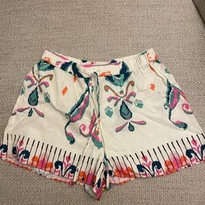 Zara colorful white Patterned Shorts